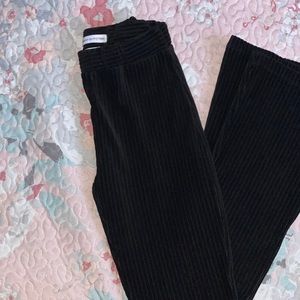 Urban outfitters black robbed velvet pants